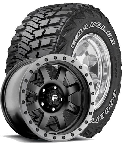 285/70R17 Goodyear MT/R on Fuel 551 Trophy Wheels