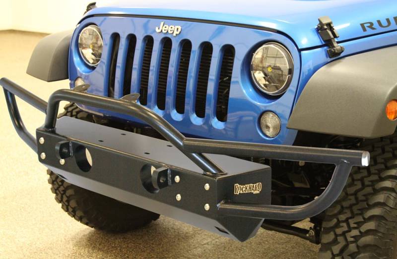 Rock Hard 4X4 Patriot Series PreRunner Grille Width Front Bumper w/ Tube Extensions - Jeep Wrangler JK 2D/4D Rock Hard 4X4 Patriot Series PreRunner Grille Width Front Bumper w/ Tube Extensions - Jeep Wrangler JK 2D/4D