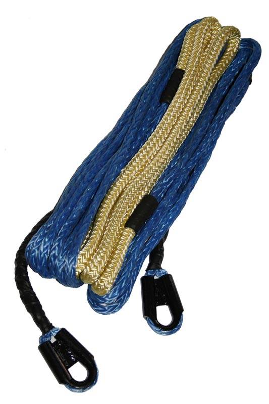 Bulldog Synthetic Rope Extension, 10mm x 100ft w/10ft Abrasion Sleeve