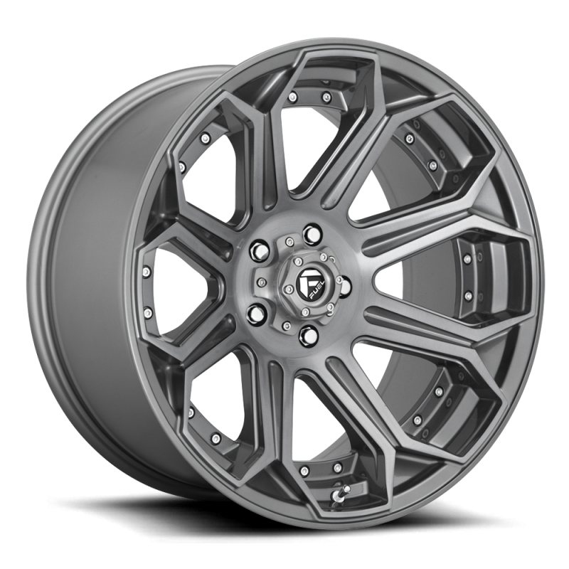 20 x 9 FUEL 1PC SIEGE BRUSHED GUN METAL TINTED CLEAR 5X5.5 5.04 BS