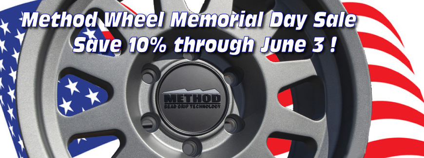 Method Racing Wheel Memorial Day 2022 10% Off Sale