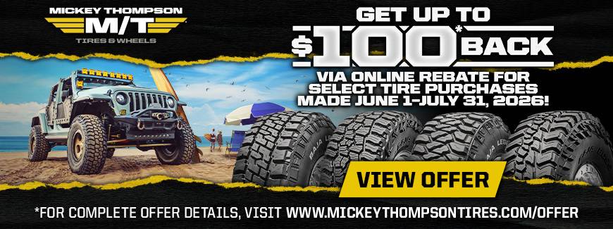 Mickey Thompson Save up to $200 Summer 2026