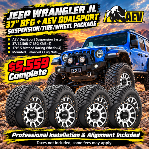 AEV Suspension & BFGoodrich Tire/Method Wheel Special