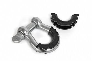 Bulldog Winch - Bulldog 3/4 in. D-Ring Shackle - Black - Pair