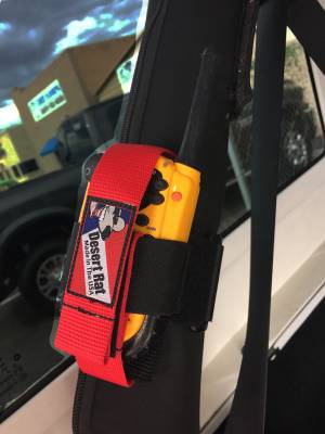 Desert Rat Safety - Roll Bar Mounted Storage Cell Phone, 2-Way Radio Holder