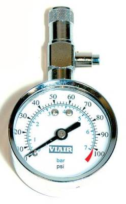 Viair Compressors - 2.0" Tire Gauge (0 to 100 PSI)