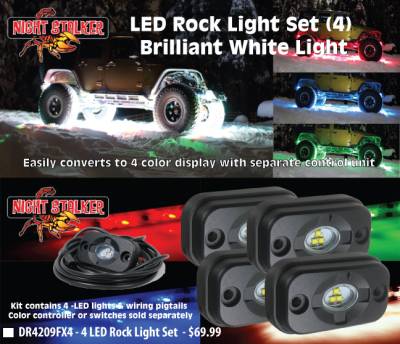 Night Stalker Lighting - Night Stalker Multi Color Rock Light Set