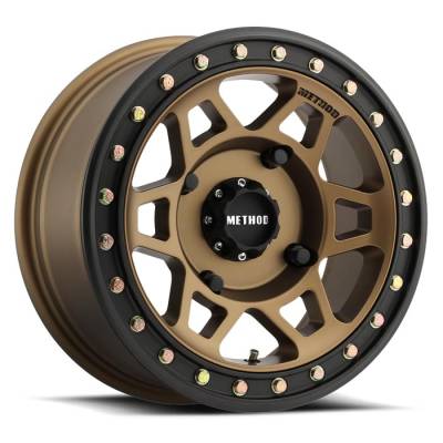 Method Racing Wheels - 15x7 Method MR405 UTV Beadlock - 4x156  5.3"BS - METHOD BRONZE - MATTE BLACK RING