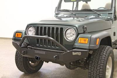 Rock Hard 4X4 - Rock Hard 4x4 Patriot Series Full Width Front Bumper w/ Receiver - Jeep CJ/YJ/TJ