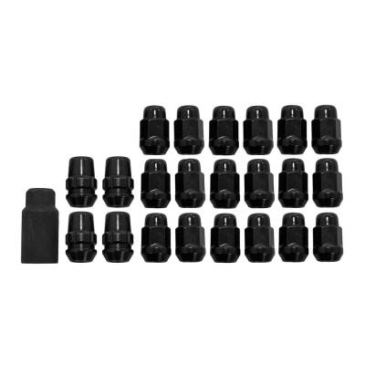 Gorilla Accessories - 5 Tire Acorn Style Black Jeep JK Lug Nut Kit, 1/2"