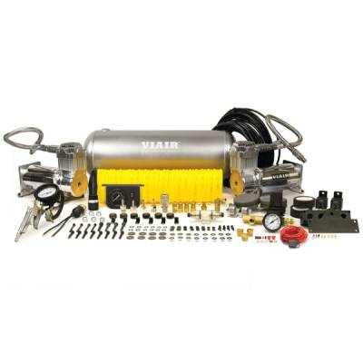 Viair Compressors - Viair Complete On-Board Air System Dual CHROME 400C + 2 Gallon Tank