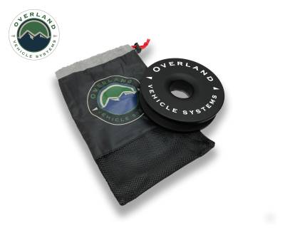 Overland Vehicle Systems - OVS Recovery Recovery Ring 6.25" 45,000 lb. Black With Storage Bag