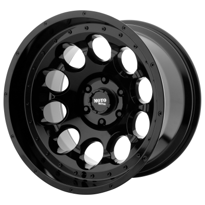 MOTO METAL - 17 x 9 MM ROTARY GLOSS BLACK - 5X5.0