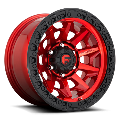 Fuel Wheel - 17 x 9  FUEL 1PC COVERT CANDY RED BLACK BEAD RING - 5X150 - 5.04 BS