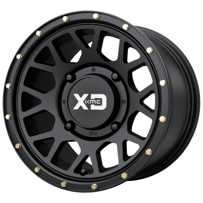 XD SERIES WHEELS - 14 x 7 XD ATV GRENADE SATIN BLACK - 4X156 - 4.39" BS