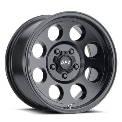 Desert Rattler Wheels - 17x9 DR Tracker III  Black 6x5.5  -  4.5" BS