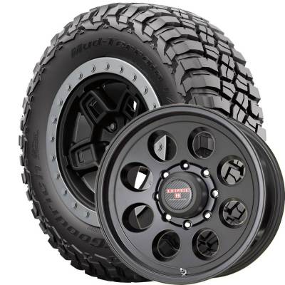 BF Goodrich - 285/70R17 BFG Mud Terrain KM3 on 17x9 DR Tracker III Black