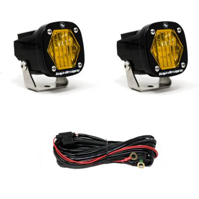 Baja Designs - Baja Designs S1 Amber Wide Cornering LED Light with Mounting Bracket Pair