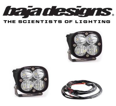 Baja Designs - Baja Designs LED Light Pods Clear Lens Driving/Combo Pair Squadron Sport