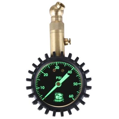 Bulldog Winch - Bulldog Air Pressure Gauge 3-60 PSI Glow In the Dark Analog