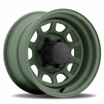 US Wheel - 15X7 Rock Crawler -  Camo Green -  5X4.5