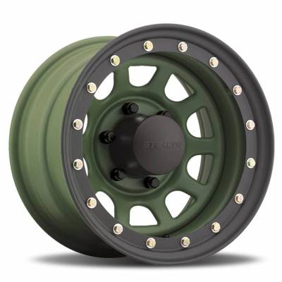 US Wheel - 15X10 Desert Crawler Beadlock -  Camo Green -  5X4.5