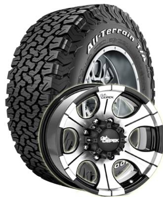 BF Goodrich - 37x12.50R17 BFG A/T KO2 on Cepek DC-2 Wheels