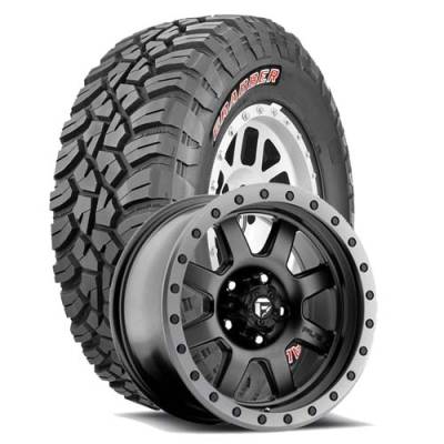 General Tire - LT265/70R17  General Grabber X3 SRL on Fuel Trophy 551 Black Wheels