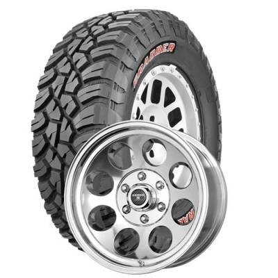 General Tire - LT265/70R17  General Grabber X3 SRL on Tracker II Polished Wheels