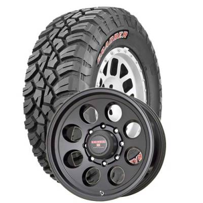 General Tire - 35X12.50R15  General Grabber X3 BSW on Tracker II Black Wheels