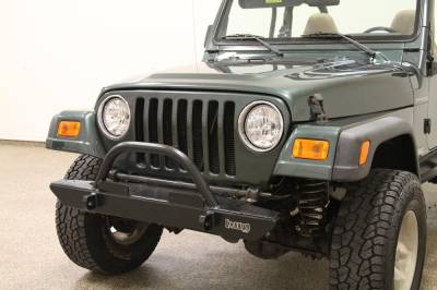 Rock Hard 4X4 - Rock Hard 4x4 Narrow Width Legendary Front Bumper Straight Up Hoop - Jeep CJ/YJ/TJ