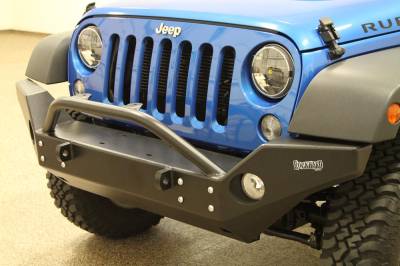 Rock Hard 4X4 - Rock Hard 4X4 Aluminum Patriot Series Full Width Front Bumper - Jeep Wrangler JK 2D/4D