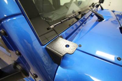 Rock Hard 4X4 - Rock Hard 4X4 A-Pillar Windshield Light Mounts - Jeep Wrangler JK 2D/4D