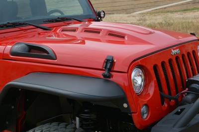 DV8 Offroad - Heat Dispersion Hood Metal Back Primer for Jeep Wrangler 2007-2017