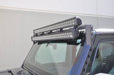 DV8 Offroad - Black Steel Double Light Bar 02 for 2007-2017 Jeep Wranglers