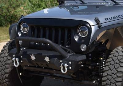 DV8 Offroad - Angry Eyes Grill Black For Jeep Wrangler 2007-2017
