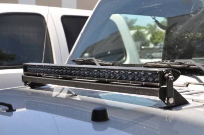 DV8 Offroad - Hood Steel Light Bar Mount for 07-17 Jeep Wranglers