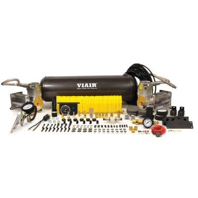 Viair Compressors - Viair Complete On-Board Air System Dual CHROME 444C + 2.5 Gallon Tank