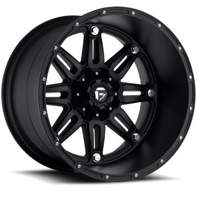 Fuel Wheel - 22 x 12  FUEL 1PC HOSTAGE MATTE BLACK - 5X5.5/150 - 4.77 BS