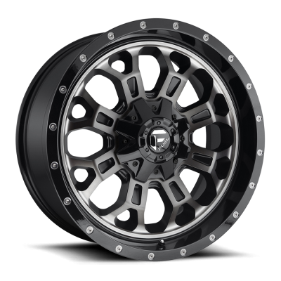 Fuel Wheel - 18 x 9  FUEL 1PC CRUSH GLOSS MACHINED DOUBLE DARK TINT - 5X4.5/5.0 - 5.04 BS