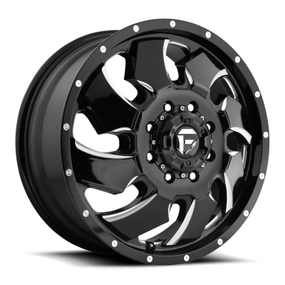 Fuel Wheel - 20 x 8.25  FUEL 1PC CLEAVER GLOSS BLACK MILLED - 8X6.5 - 8.76 BS