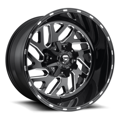 Fuel Wheel - 26 x 12  FUEL 1PC TRITON GLOSS BLACK MILLED - 5X5.0/5.5 - 4.77 BS