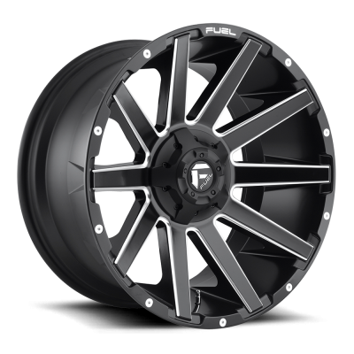Fuel Wheel - 20 x 10  FUEL 1PC CONTRA MATTE BLACK MILLED - 5X4.5/5.0 - 4.79 BS