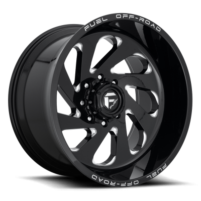 Fuel Wheel - 20 x 12  FUEL 1PC VORTEX GLOSS BLACK MILLED - 5X5.0 - 4.77 BS