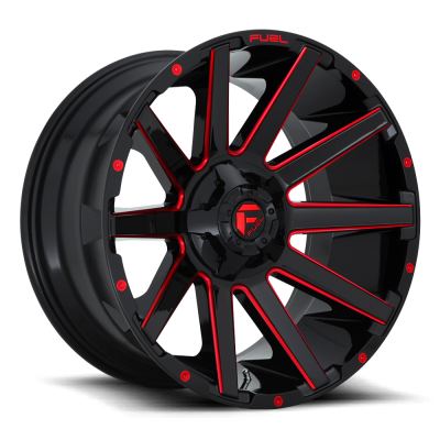 Fuel Wheel - 20 x 9  FUEL 1PC CONTRA GLOSS BLACK RED TINTED CLEAR - 5X5.5/150 - 5.04 BS