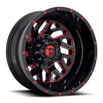 Fuel Wheel - 20 x 8.25  FUEL 1PC TRITON GLOSS BLACK RED TINTED CLEAR - 8X200 - 8.76 BS