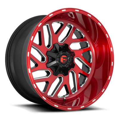 Fuel Wheel - 22 x 10  FUEL 1PC TRITON CANDY RED MILLED - 8X170 - 4.79 BS