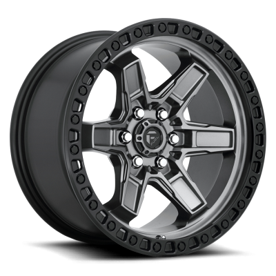 Fuel Wheel - 20 x 9  FUEL 1PC KICKER MATTE GUN METAL BLACK BEAD RING - 6X5.5 - 5.04 BS