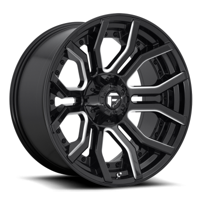 Fuel Wheel - 20 x 9  FUEL 1PC RAGE GLOSS BLACK MILLED - 5X5.0/5.5 - 5.04 BS