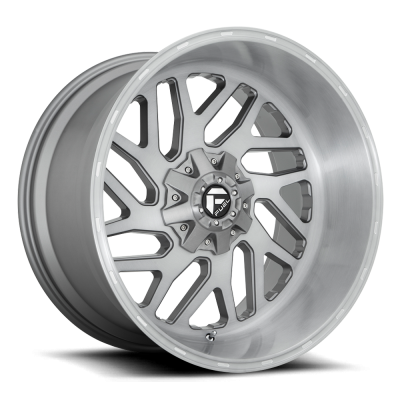 Fuel Wheel - 26 x 12  FUEL 1PC TRITON PLATINUM BRUSHED GUN METAL TINTED CLEAR - 5X5.0/5.5 - 4.77 BS